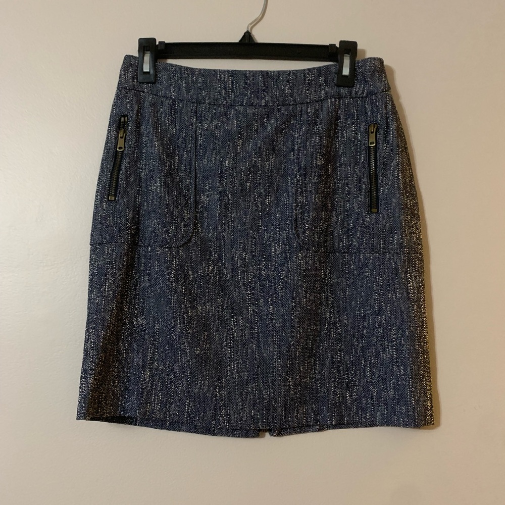 Ann Taylor Speckled Woven Pencil Skirt
